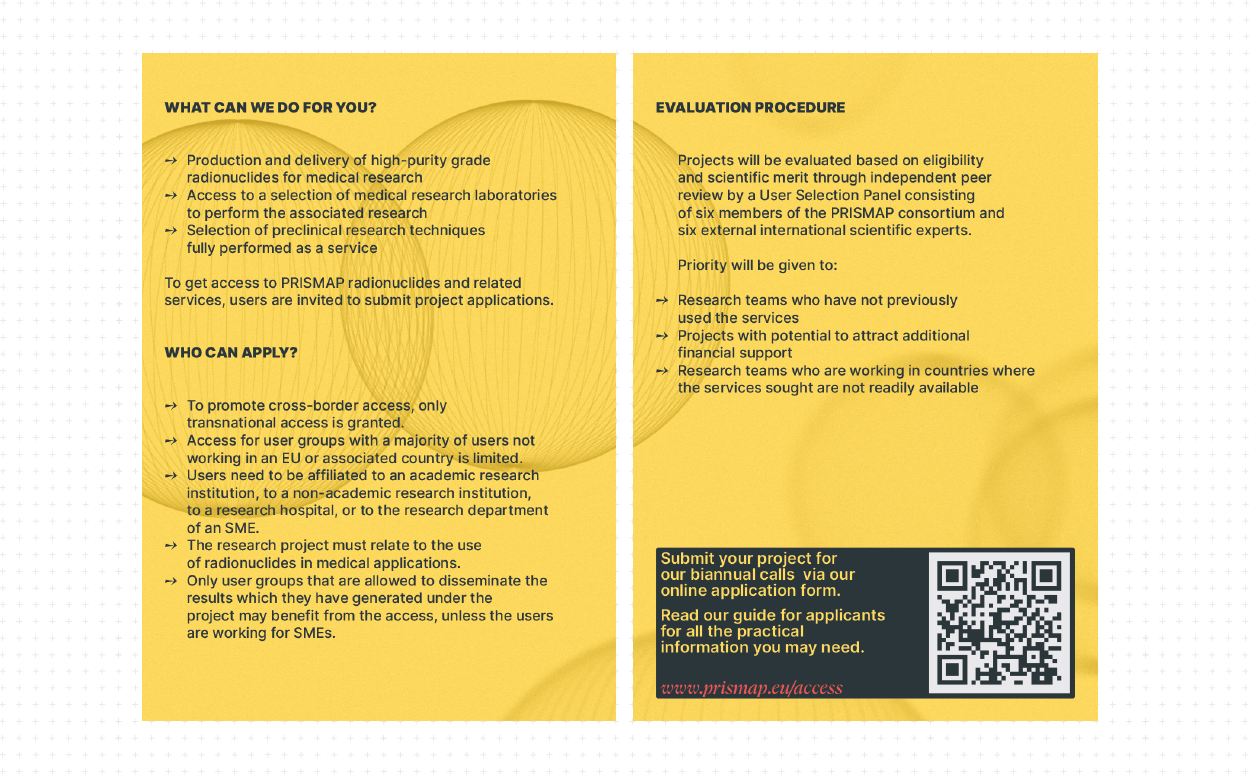 Right spread of the fully-opened flyer